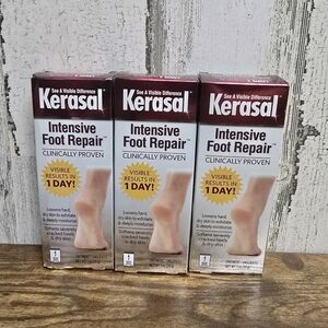 Kerasal Intensive Foot Repair Lot Of 3 Exfoliates And Moisturizes 1 Oz Each